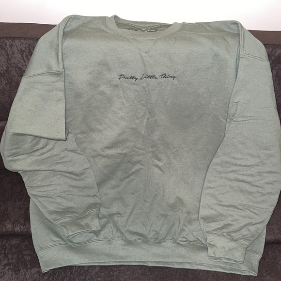 PrettyLittleThing Sweaters - PRETTYLITTLETHING GREEN SHIRT XL